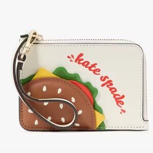 Kate Spade New York Snack Bar Burger Card Holder Wristlet - NWT MSRP $149